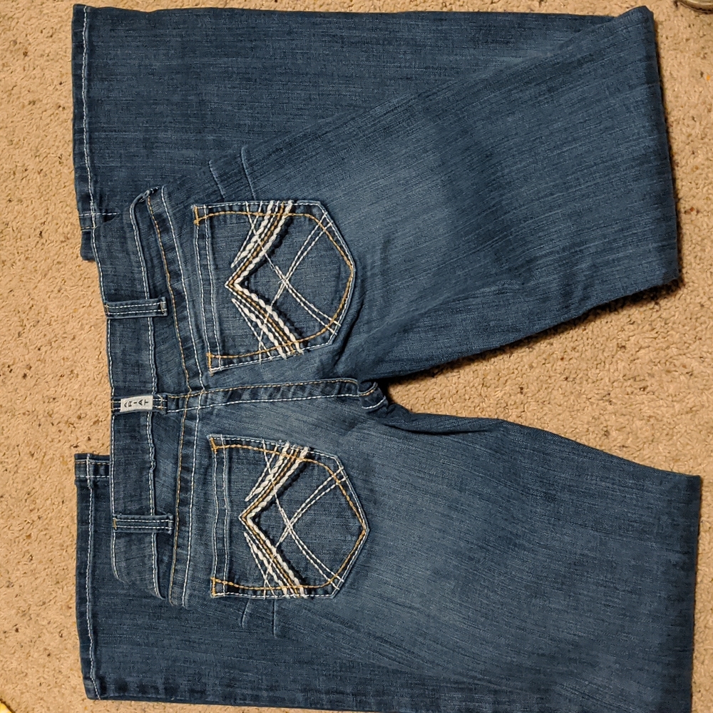 Ariat R.E.A.L. Mid Rise Stretch Whipstitch Boot Cut Jean- size 25R
